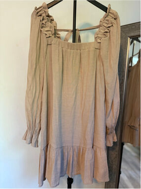 Down By The River Boho Cottagecore Flowy Ruffle Tiered Mini Dress Small